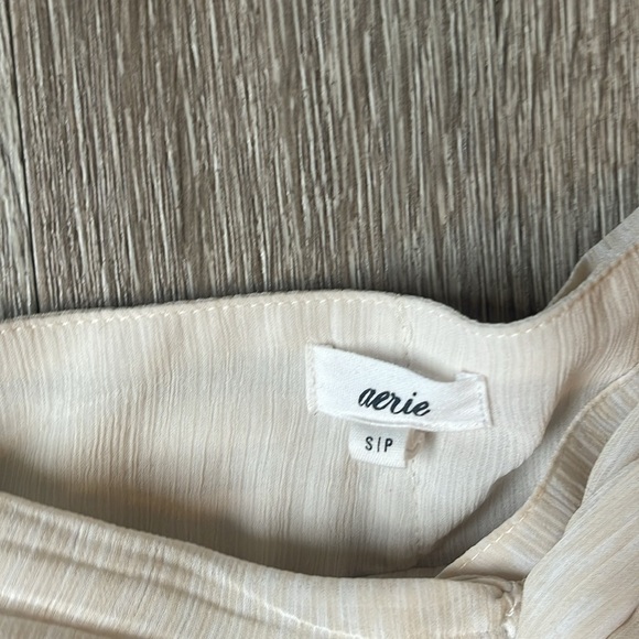 Aerie Flowy Cream Tie Front Skirt Sz Small wrap skirt - Picture 4 of 6